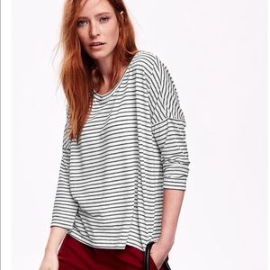 NWT Old Navy Oversized Stripe Drape Blouse