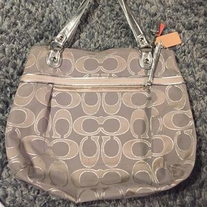 Special edition Silver REAL coach bag