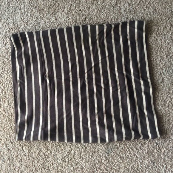 Brown fold over waist stretchy skirt