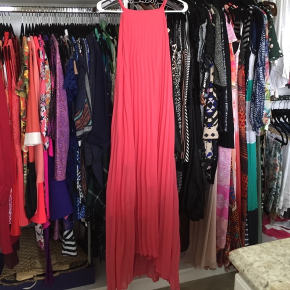 Pink pleated dress