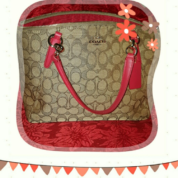 NWT Coach Outline Signature Small Size Kelsey Satc