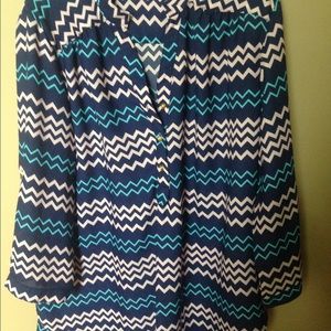2x chevron blouse