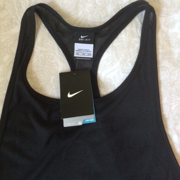 BNWT Nike Black Racerback Tank with Mesh Back