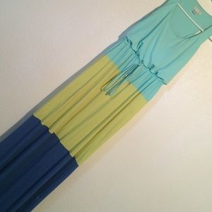 Color blocked maxi dress