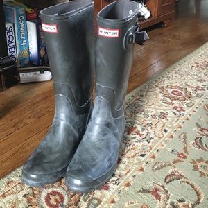 Hunter Boots Size 10 Women's +++ Tall White Socks