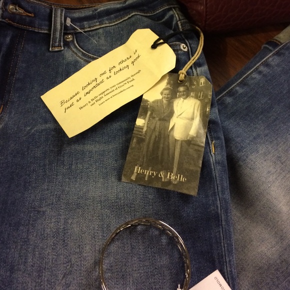 Henry and Belle denim jeans cuffed crop - Picture 2 of 4