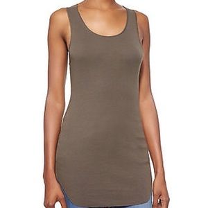 Helmet Lang Olive Green Racerback Tank