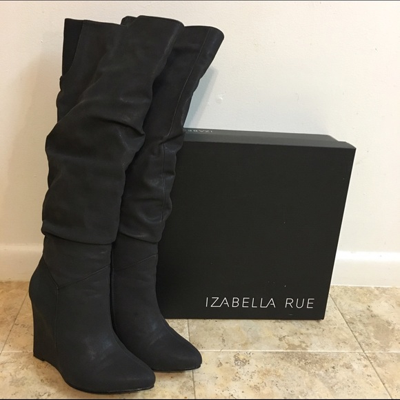 Isabella Rue Knee High Wedge Boots