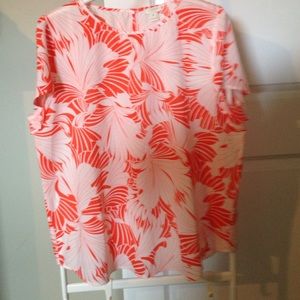 Jcrew petal sleeve blouse.