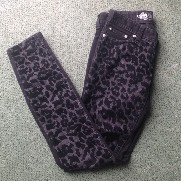 Express leopard jeans