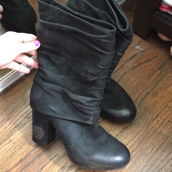 Vince Camuto Black Slouch Boots