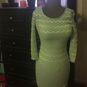 Sheer blue bodycon dress