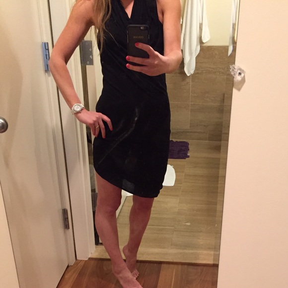 Helmut Lang Draped Jersey Dress