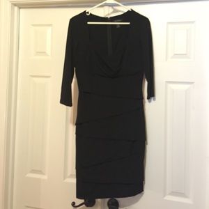 WHBM long sleeve black dress
