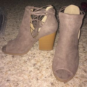 Ankle lace up booties