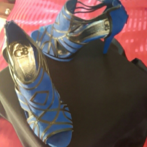 Blue and Black heels