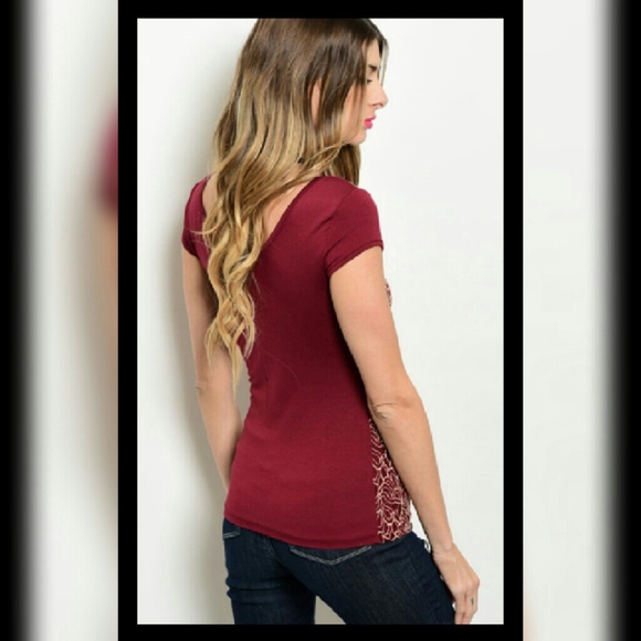 Wine Cream Top - Picture 2 of 2