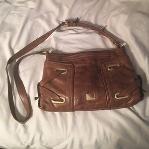 Brown leather Kooba satchel bag