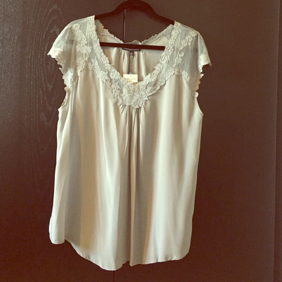 Daniel Rainn Silk Blouse in Light Gray