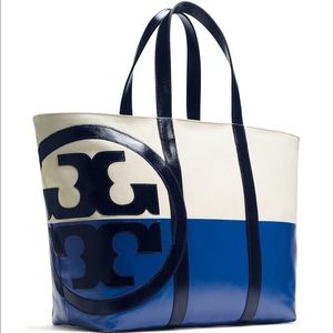 LUNCH SALE! TORY Burch blue dipped canvas bag NWT