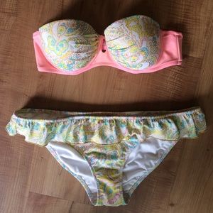 Victoria's Secret Floral Print Bikini 34b/medium