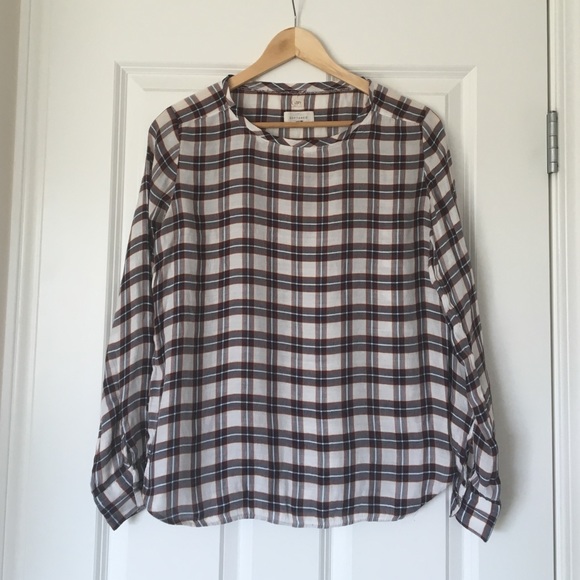 loft plaid top