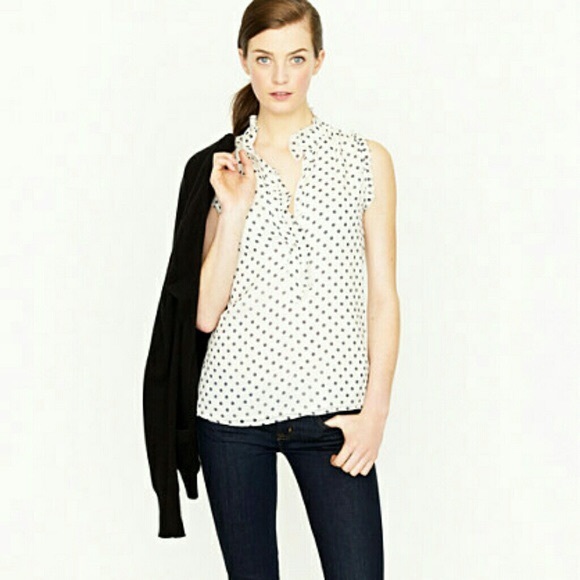 J. Crew Polk Dot Blouse