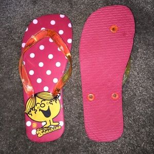 Little Miss Sunshine Flipflops; Size 6