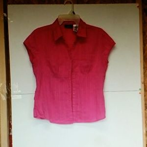 Pink button up blouse