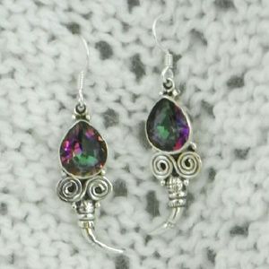 925 Rainbow topaz earrings