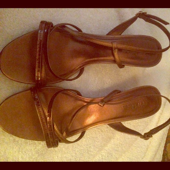 Tribecca Brown copper heels 8.5