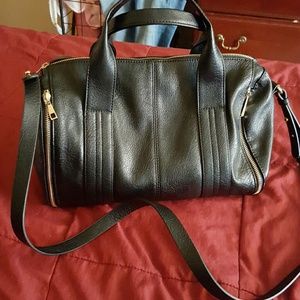 Faux leather Black duffle bag from Forever 21