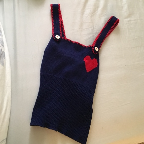 Vintage knit cropped tank top