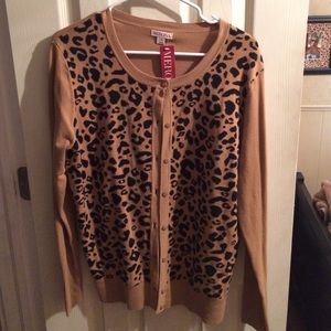 Leopard print cardigan NWT-- from Target
