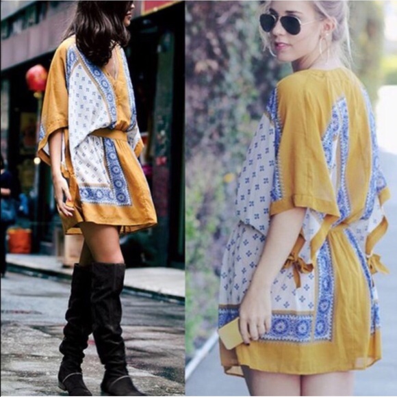 Bellanblue Dresses & Skirts - 💠💠The MITSUKA print Tunic dress/top - MUSTARD