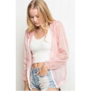 Brandy Melville Pastel Pink Windbreaker