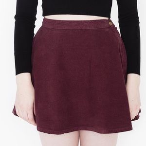 AA maroon corduroy circle skirt size S