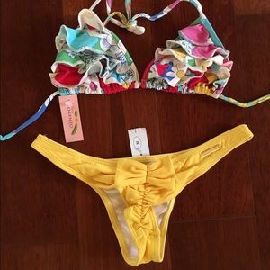 San Lorenzo bow back bikini set size small BNWT