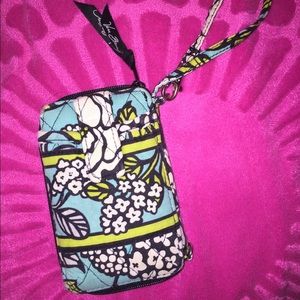 Vera Bradley wristlet wallet with phone holder