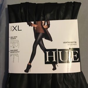 HUE Leatherette leggings
