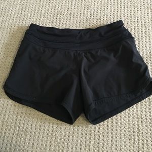 Lululemon black running shorts