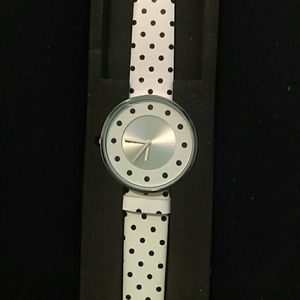 Polka dot pin up watch