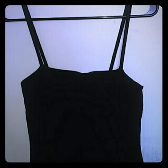 90's ribbed little black dress