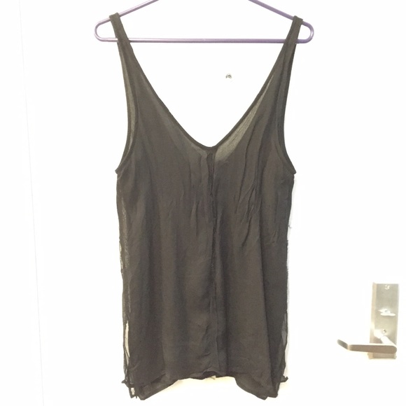 Urban Outfitters Chiffon Deep V Tank