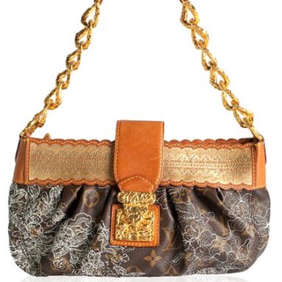 Limited edition Louis Vuitton  brown monogram Dentelle Kristen bag - Picture 2 of 9