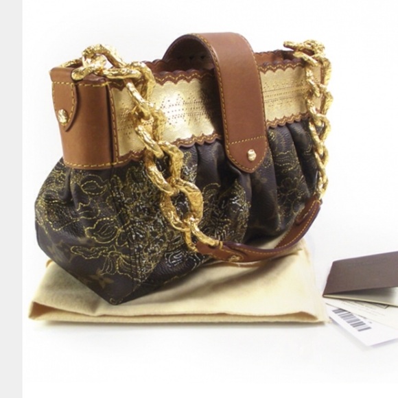 Limited edition Louis Vuitton  brown monogram Dentelle Kristen bag - Picture 3 of 9