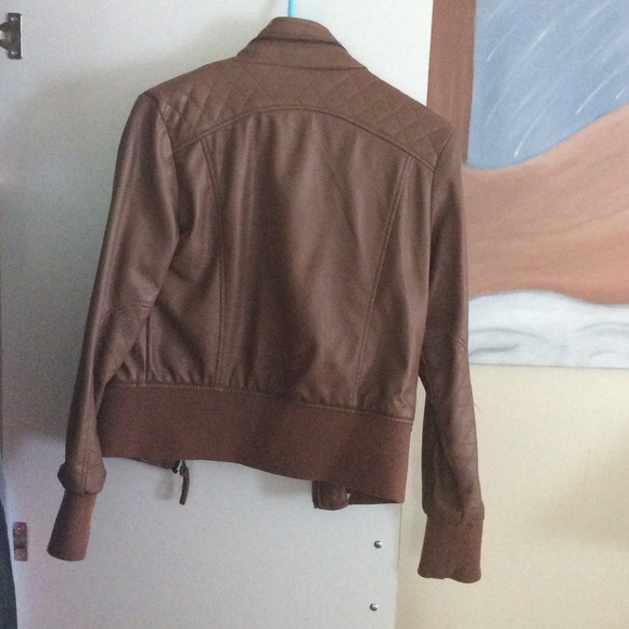 Brown leather style jacket - Picture 2 of 2