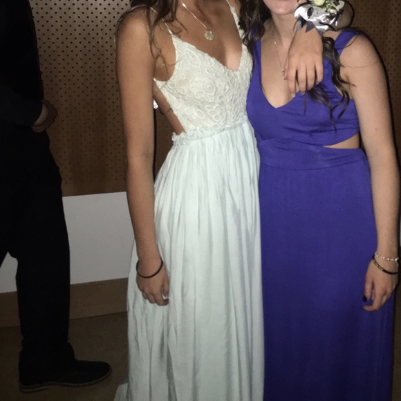 Crochet open back prom dress 🌸