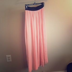 Pink maxi skirt