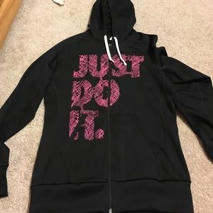 Nike zip up with hood